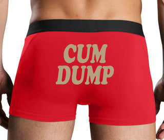 Cum Dump - Bold Design - Red Boxer Brief