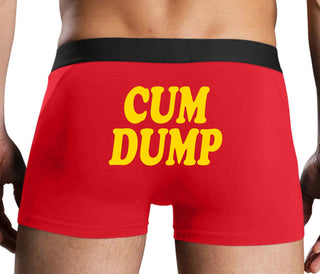 Cum Dump - Bold Design - Red Boxer Brief