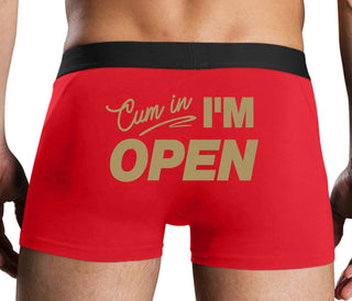 Cum In I'm Open - Red Boxer Brief