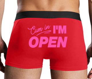 Cum In I'm Open - Red Boxer Brief