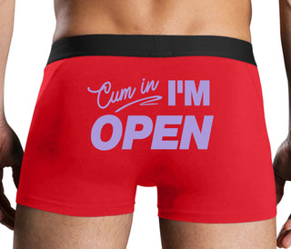 Cum In I'm Open - Red Boxer Brief