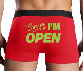 Cum In I'm Open - Red Boxer Brief