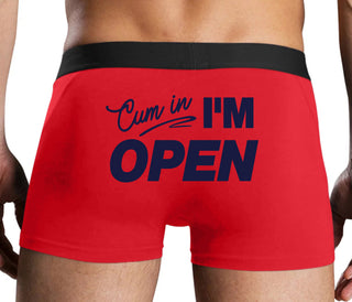 Cum In I'm Open - Red Boxer Brief