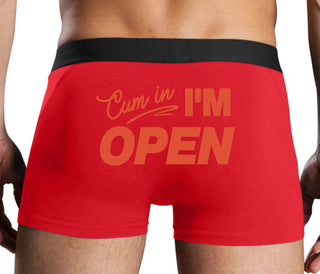Cum In I'm Open - Red Boxer Brief