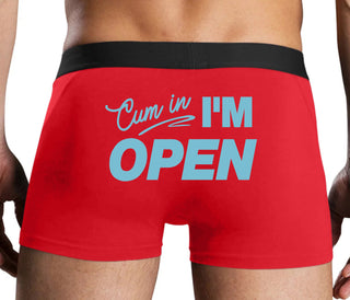Cum In I'm Open - Red Boxer Brief