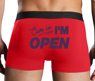 Cum In I'm Open - Red Boxer Brief