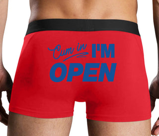 Cum In I'm Open - Red Boxer Brief