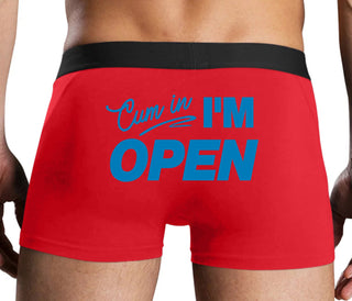 Cum In I'm Open - Red Boxer Brief