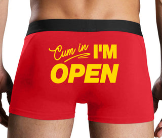 Cum In I'm Open - Red Boxer Brief