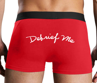 Debrief Me - Red Boxer Brief