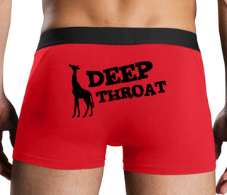 Deep throat - Giraffe Funny Logo - Red Boxer Brief