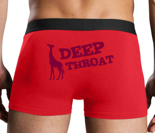 Deep throat - Giraffe Funny Logo - Red Boxer Brief