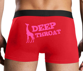 Deep throat - Giraffe Funny Logo - Red Boxer Brief