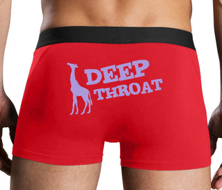 Deep throat - Giraffe Funny Logo - Red Boxer Brief
