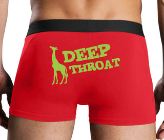 Deep throat - Giraffe Funny Logo - Red Boxer Brief