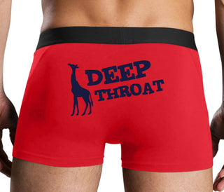 Deep throat - Giraffe Funny Logo - Red Boxer Brief