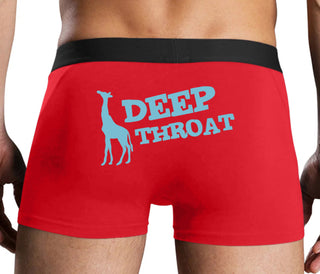Deep throat - Giraffe Funny Logo - Red Boxer Brief