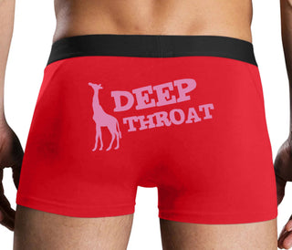 Deep throat - Giraffe Funny Logo - Red Boxer Brief