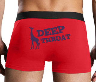 Deep throat - Giraffe Funny Logo - Red Boxer Brief