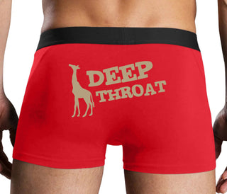 Deep throat - Giraffe Funny Logo - Red Boxer Brief