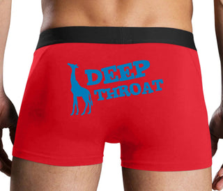 Deep throat - Giraffe Funny Logo - Red Boxer Brief