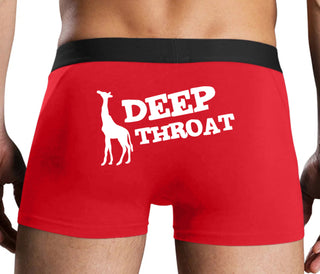 Deep throat - Giraffe Funny Logo - Red Boxer Brief