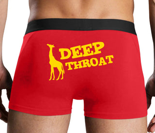 Deep throat - Giraffe Funny Logo - Red Boxer Brief