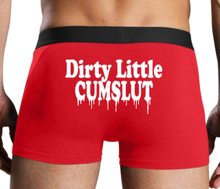 Dirty Little Cumslut - Red Boxer Brief
