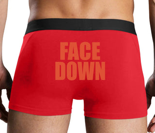 Face Down - Red Boxer Brief