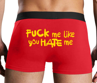 Fuck Me Like You Hate Me - Red Boxer Brief