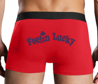 Feeling Lucky Shamrock - Red Boxer Brief