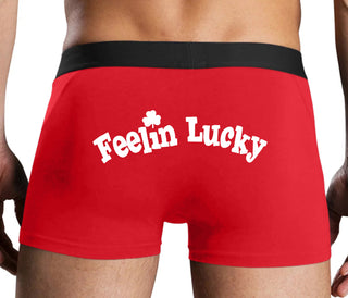 Feeling Lucky Shamrock - Red Boxer Brief