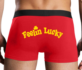 Feeling Lucky Shamrock - Red Boxer Brief