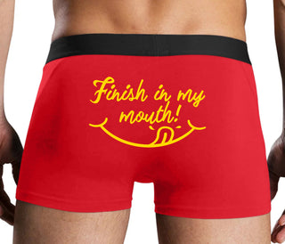 Finish In My Mouth - Red Boxer Brief