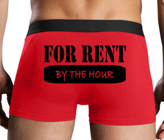For Rent By The Hour - Red Boxer Brief