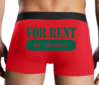 For Rent By The Hour - Red Boxer Brief