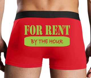 For Rent By The Hour - Red Boxer Brief