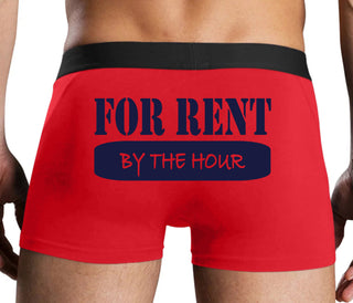 For Rent By The Hour - Red Boxer Brief