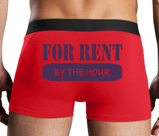 For Rent By The Hour - Red Boxer Brief