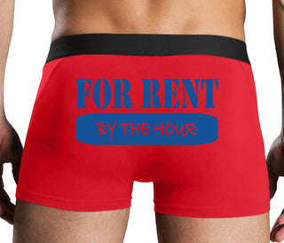 For Rent By The Hour - Red Boxer Brief