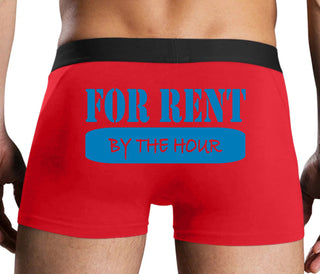 For Rent By The Hour - Red Boxer Brief