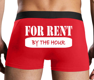 For Rent By The Hour - Red Boxer Brief