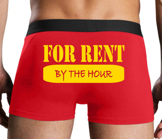 For Rent By The Hour - Red Boxer Brief