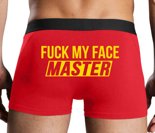 Fuck My Face Master - Red Boxer Brief