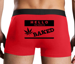 Hello My Name Is Baked - Red Boxer Brief