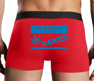 Hello My Name Is Baked - Red Boxer Brief