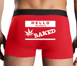 Hello My Name Is Baked - Red Boxer Brief