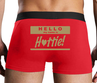 Hello My Name Is Hottie - Red Boxer Brief