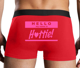 Hello My Name Is Hottie - Red Boxer Brief