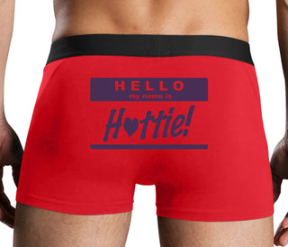 Hello My Name Is Hottie - Red Boxer Brief